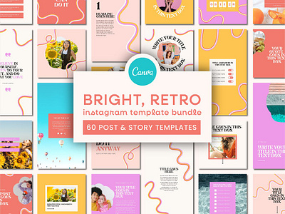 Bright Instagram Template Bundle bright instagram template bundle canva instagram canva template canva template bundle instagram canva instagram feed template instagram post instagram post canva instagram post template instagram template social media social media canva social media template