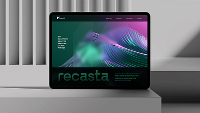 Recasta software development branding design graphic design logo minimal