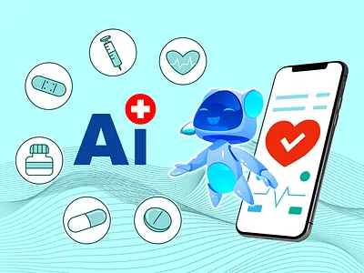 Artificial Intelligence in healthcare ai ai in healthcare android artificial intelligence branding design graphic design illustration ios logo mobile app mobile app development motion graphics ui ux