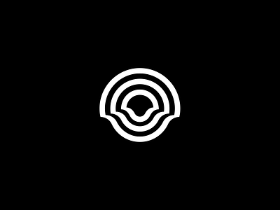 Mushroom branding identity logo mark negative space symbol