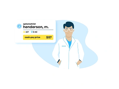 Eye Doctor doctor illustration landing page medical optometrist profession startup vector