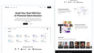 Rivala : Landing page design desktop human management job board landing page talent outsourcing ui ui design ux webapp website