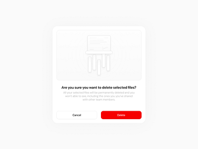 Delete Modal delete design illustration light modal paper saas ui website white