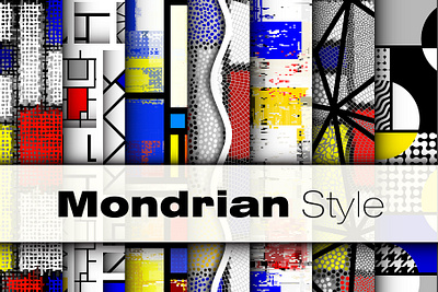 Seamless Mondrian Style patterns background fashion pattern geometric mondrian mondrian style mosaic pattern painting patterns piet mondrian retro painting seamless textile pattern