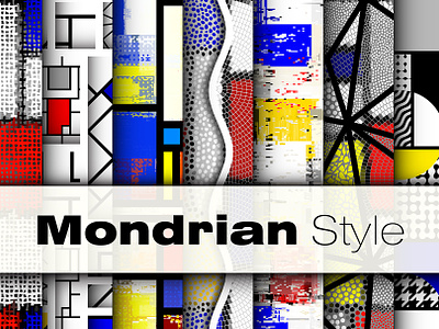 Seamless Mondrian Style patterns background fashion pattern geometric mondrian mondrian style mosaic pattern painting patterns piet mondrian retro painting seamless textile pattern