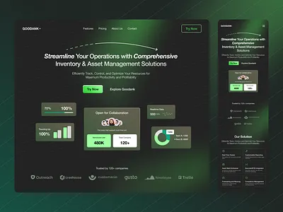 Goodank - SaaS Landing Page asset branding design landing page saas ui ux website