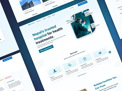City Clinic Hospital UI design branding clean clean ui design hospital landing page hospital ui illustration med tech ui medical site minimal ui ui design ui illustration ui ux design uiux ux design
