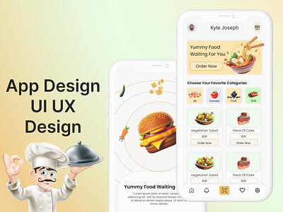 Food App Design UI UX 3d app design app ui ux branding figma design food app ui graphic design interface design ui ui design uiux design user interface ux