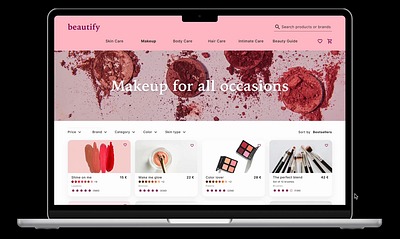 Category page on e-commerce site Beautify dailyui dailyui012