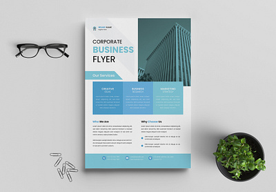 Corporate Business Flyer Design Template agency branding digital flyer graphic design stylish