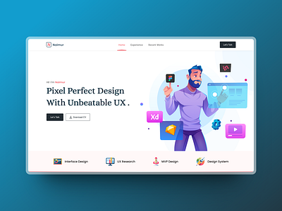 Portfolio Website UI Design concept graphic design portfolio product design ui ux web design website