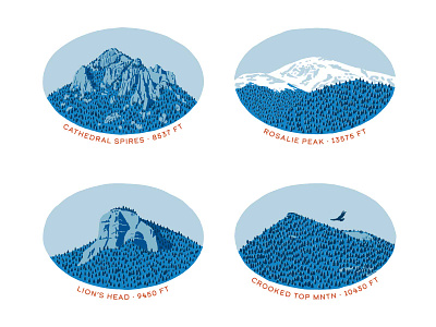 Local Peaks Series colorado design digital art graphic design illustration mountain art procreate rocky mountains