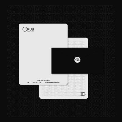 OPUS LETTERHEAD brand brand identity branding design envelope graphic design identity inspiration letterhead logo stationery