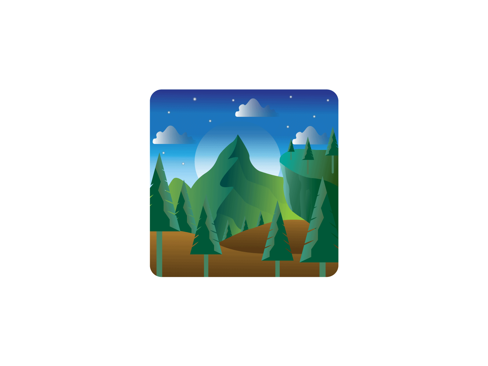 Mountain blue branding design green mountain landscape logo mountain tree trees