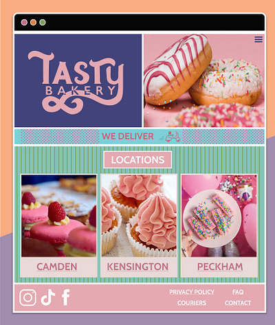 Tasty Bakery bright figma logo design maximal design ui website design