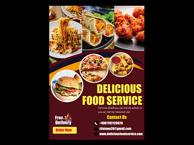 Flyer Design For Restaurant branding design flyer design graphic graphic design illustration logo typography ui ux vector