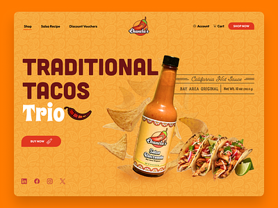 🌮 Mexican Sauce e-commerce landing website design figma! adobe photoshop cc branding creative creativerafat dribbbleshot food fooddesign fun graphic design graphicinspiration landingpage maxrafat mexicanfood modern salsa ui ux visualdesign web design website