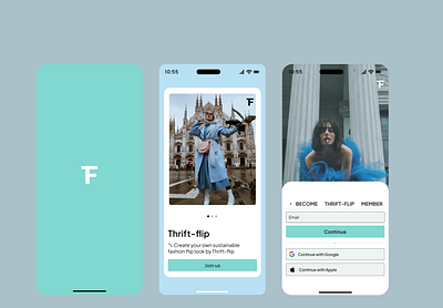 Online Thirfting App app clothes design e commerce fashion ios mobile onboarding thrift ui ux