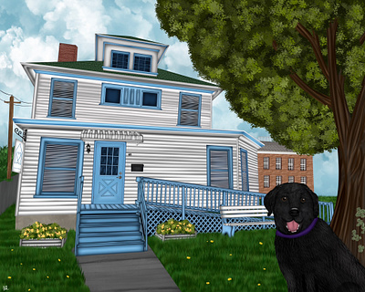 Dickson House art design digital illustration drawing illustration painting