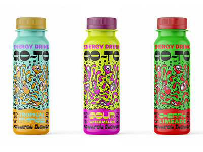 Go-To Packaging bottle branding bubbles can drink efervece effervescent energy food graphic design icon illustration logo packaging teen