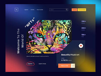 NFTs Dashboard design branding design graphic design landing page design nfts ui ux web design web ui