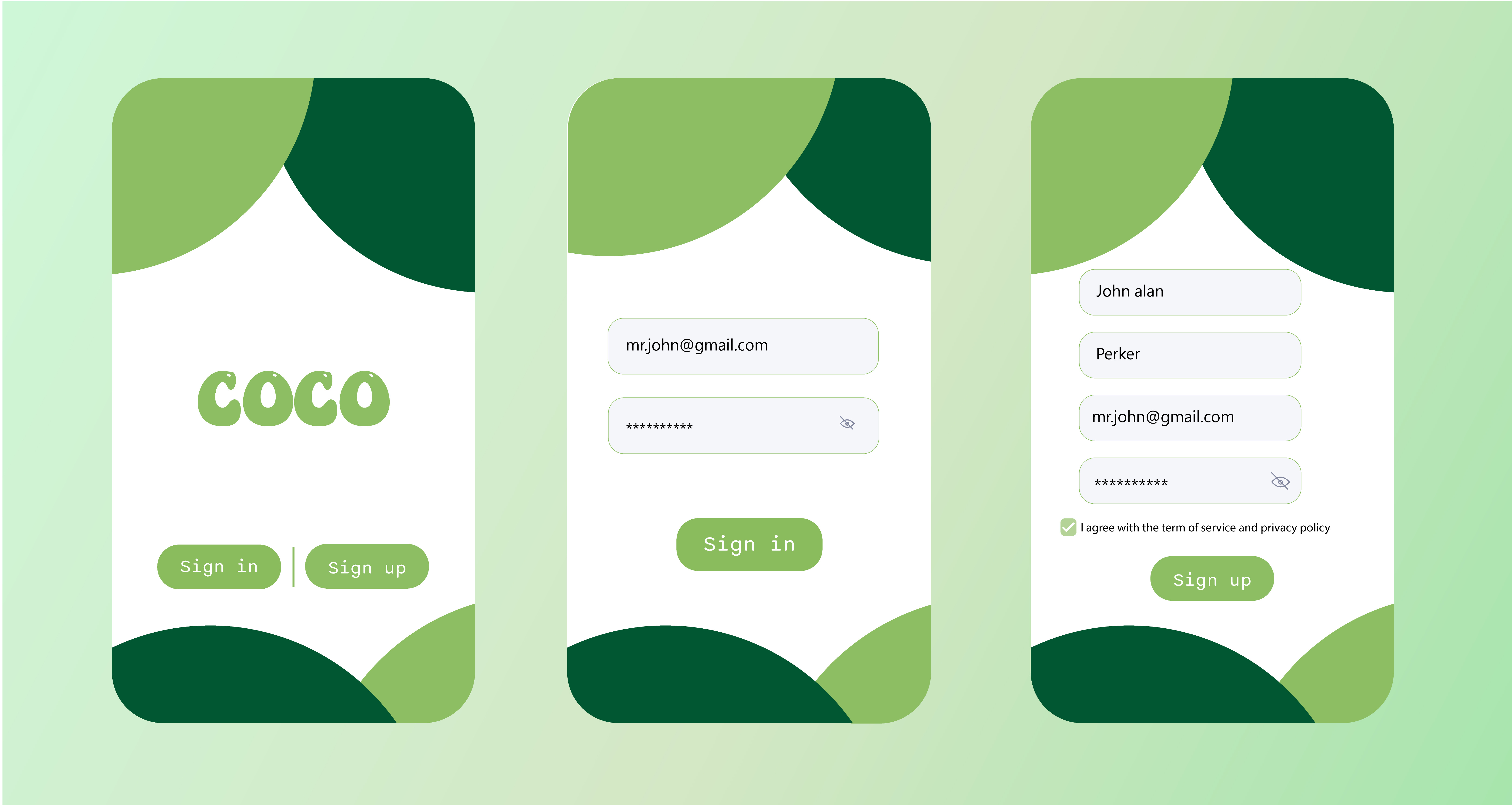 sign in & signup ui design app app interface app ui graphic design ui ui design