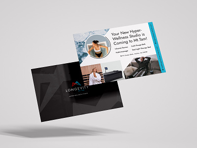 Wellness Studio Promo Postcard brand graphic design postcard print design