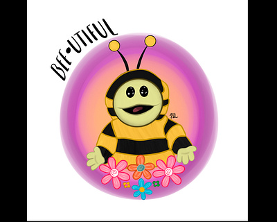 Bee-utiful Mona art design digital illustration drawing illustration painting