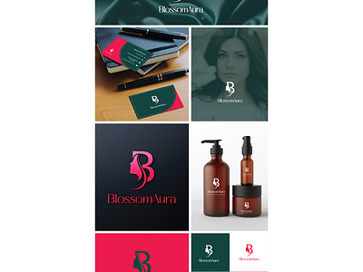 Beauty Product Identity... adobeillustrator adobeindesign adobephotoshop blossomaura brandidentity branding businesscarddesign graphic design graphicdesigner logo logodesign passionproject profecionallogodesign radiantskin simplebeauty