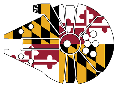 Maryland Falcon illustration millennium falcon star wars