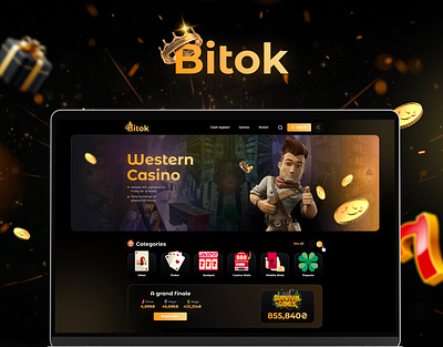 Bitok Casino | UX/UI Design animation casino design figma interactive ux ui