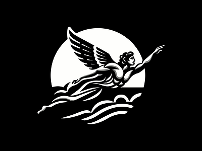 HERMES angel branding design flight godd graphic design hermes icon identity illustration logo man marks symbol ui