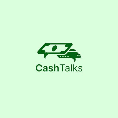 CashTalks brand identity branding branding design cash dollar icon logo logo design message bubble vector