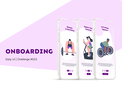 #023 | Onboarding challenge daily ui dailyui gym onboarding simple ui