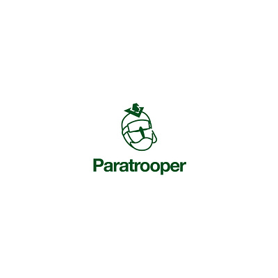 Paratrooper brand identity branding branding design icon logo logo design military parachute paratrooper soldier vector