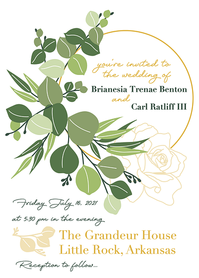 Ratliff Invitation graphic design illustration