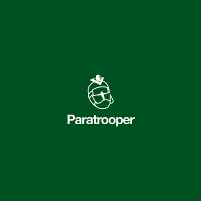 Paratrooper air force brand identity branding branding design icon logo logo design military parachute paratrooper soldier vector