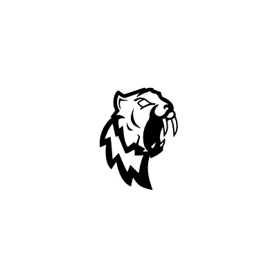 Tribal beast big cat brand identity branding branding design cannibal fang icon logo logo design tiger tribal vector