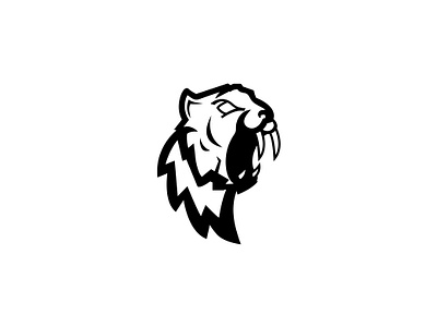 Tribal beast big cat brand identity branding branding design cannibal fang icon logo logo design tiger tribal vector