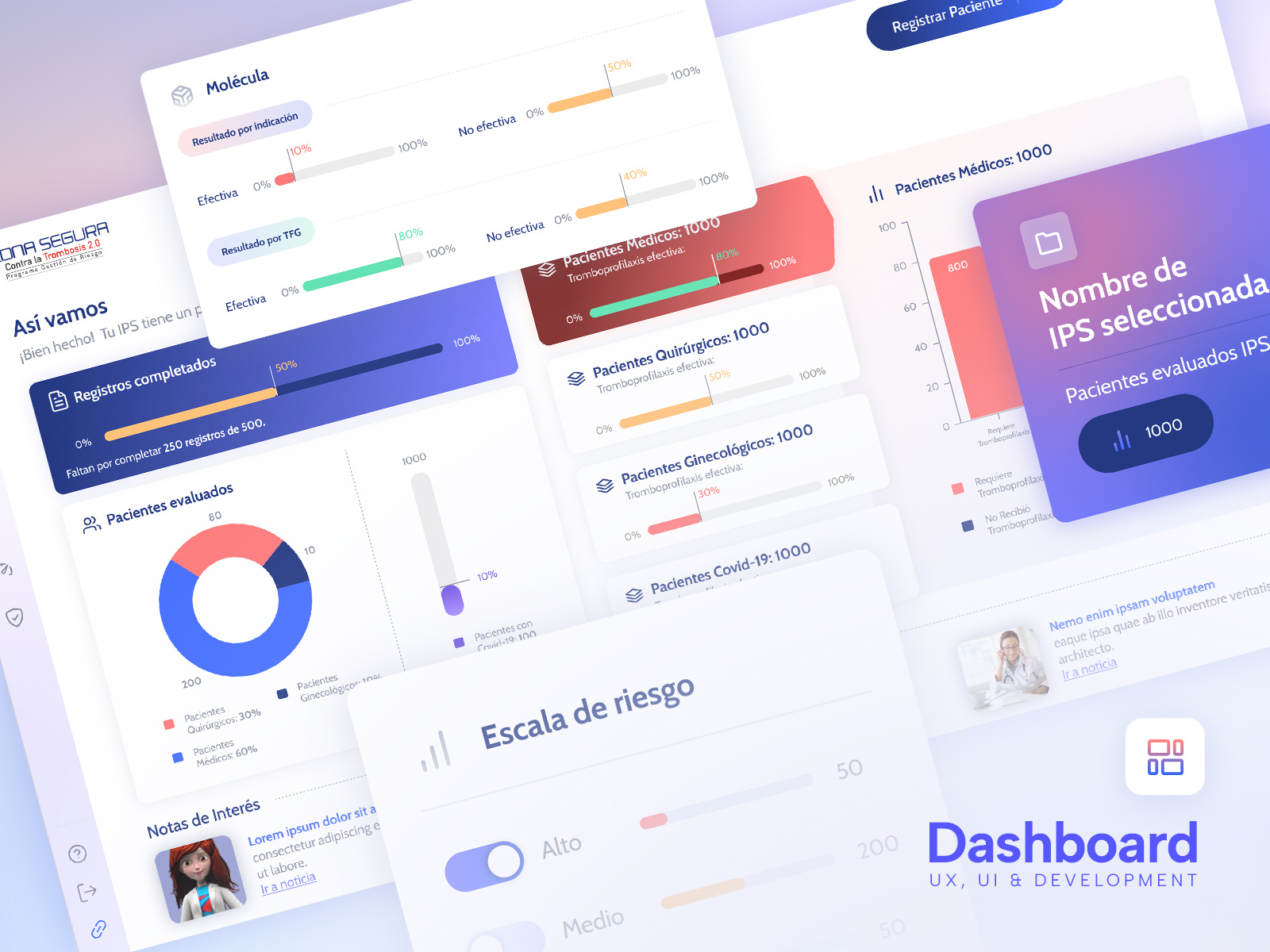 Zona Segura Home clinical dashboard design figma graphic design health home hospital medicine phr sanofi ui web website