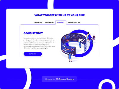 Tabs | M-Design System blue clean clear website design system fintech landing page m system mdesign minimal minimalistic simple tab section tabs tabulation trading ui ui kit untitled ui web website