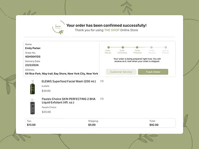 Daily UI #17 - Purchase Receipt daily ui daily ui 17 dailyui day 17 graphic design purchase receipt ui ui design ui ux uidesign user interface ux visual design
