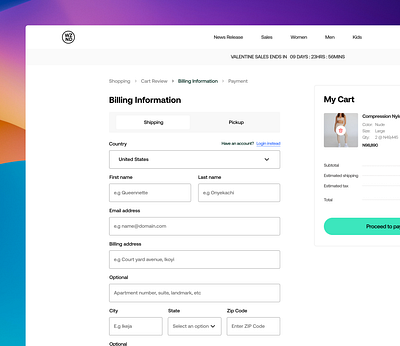 Billing Information design ui uidesign website design