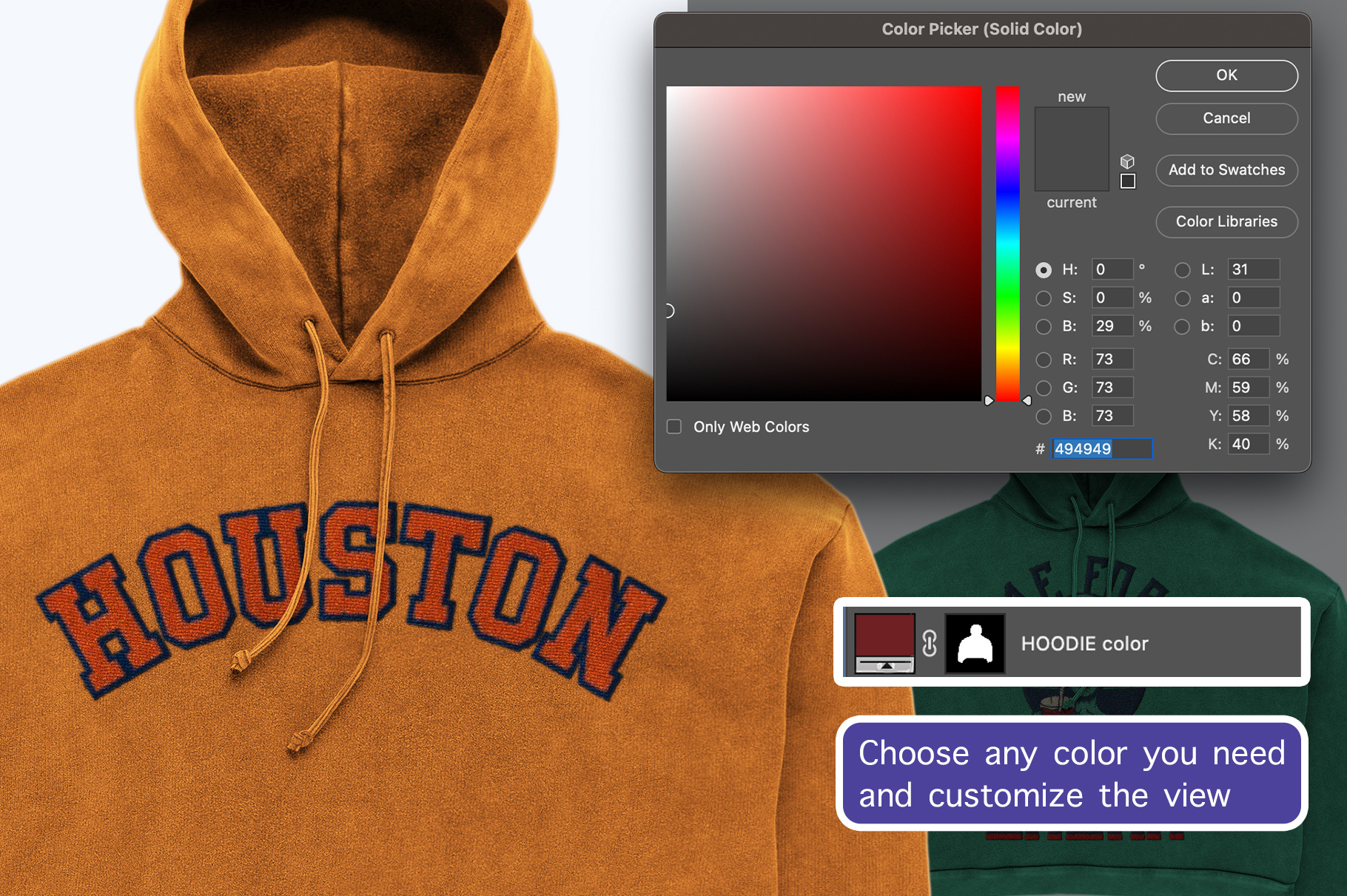embroidery faded washed Hoodie Mockup PSD template by Nabil Hlioua on Dribbble
