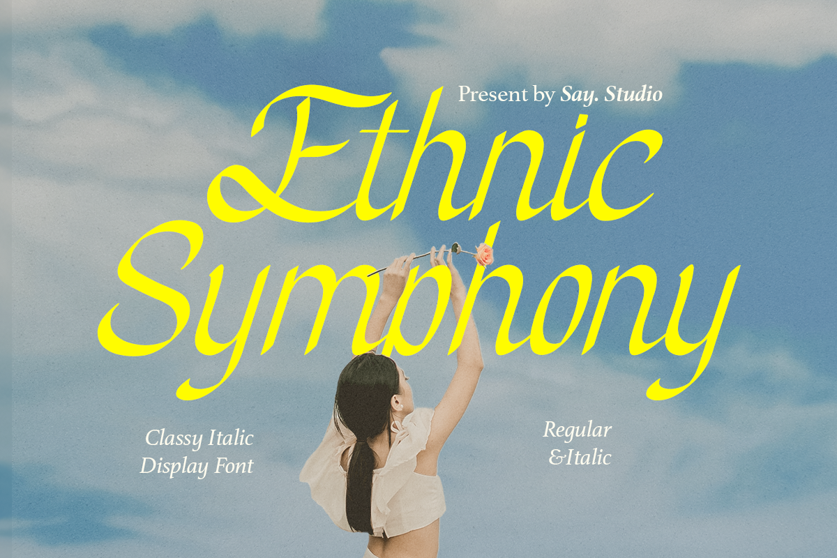 Ethnic Symphony - Duo Font beauty branding classy display font duo elegant elegant font font font duo fonts illustration italic italic font logo luxury retro font script typeface