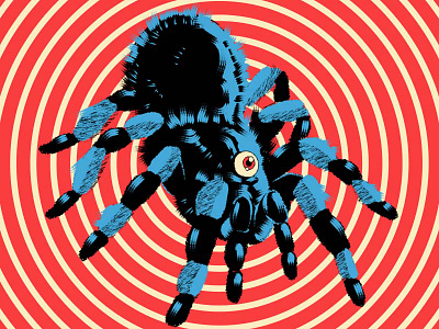 腐った book cartoon cd character cover design graphic design horror illustration music skull spider tarantula vector vinyl