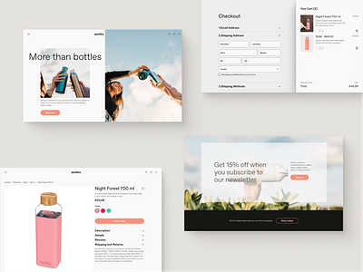 Quokka bottles branding ecommerce graphic design ui ux webdesign website