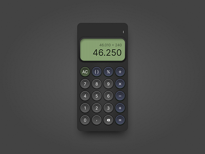 Calculator - UI Design calculator design math mobile mobile design ui ui design