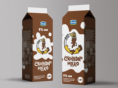 Imlek Label Design - Chocolate Milk chocolatemilk design graphic design illustration implek label labeldesign labels milk milkdesign project