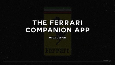 Ferrari Companion App Concept- UI/UX DESIGN app app branding app concept app design app interface branding car app ferrari ferrari app figma design graphic design interface design ui ux web design